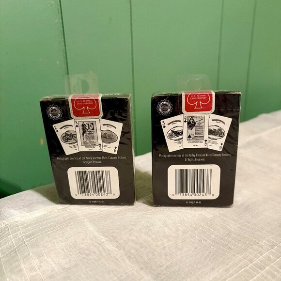 Vintage 1997 Harley Davidson Playing Cards 2 Decks Factory Sealed USPCC - Picture 2 of 3